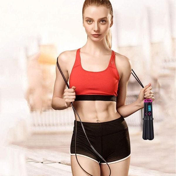 

jump ropes smart digital counter skip rope weight loss exercise workout fitness adjustable fast speed skipping wire