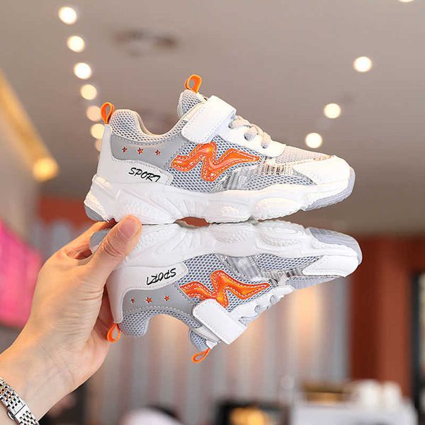 

kids mesh patchwork shoes boys trainers sneakers 2021 autumn child girls comfortable breathable sport walk shoe size 27-37 g1025, Black;red