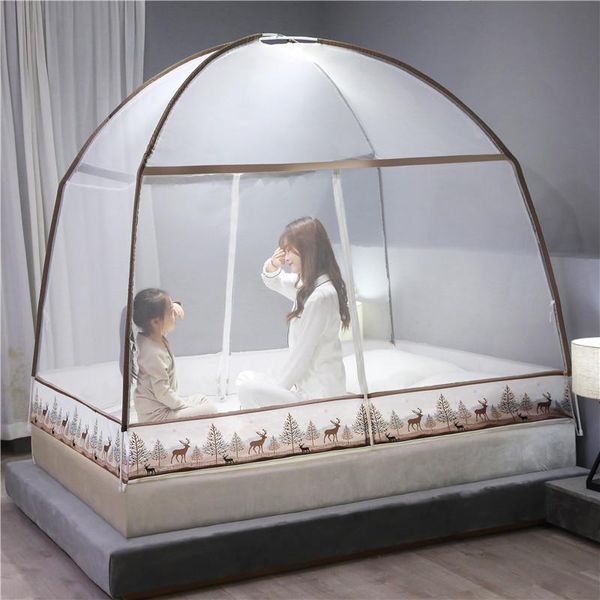 

mosquito net portable canopy insect automatic folding bed student bunk breathable netting tent home decor 7 design 0 - 6y
