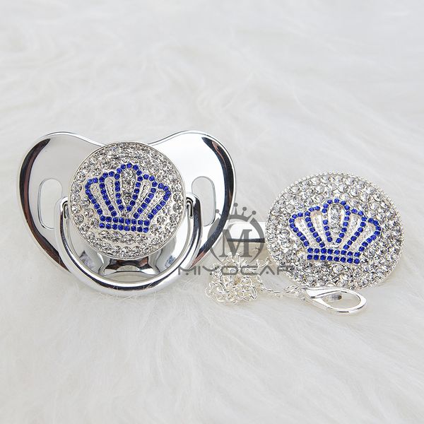 

miyocar gold beautiful gold bling crown pacifier and pacifier clip set bpa dummy bling unique design abcb-1 210226