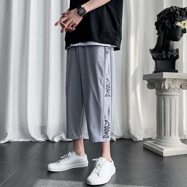 

summer men's pants korean fashion loose sports casual long straight, White;black