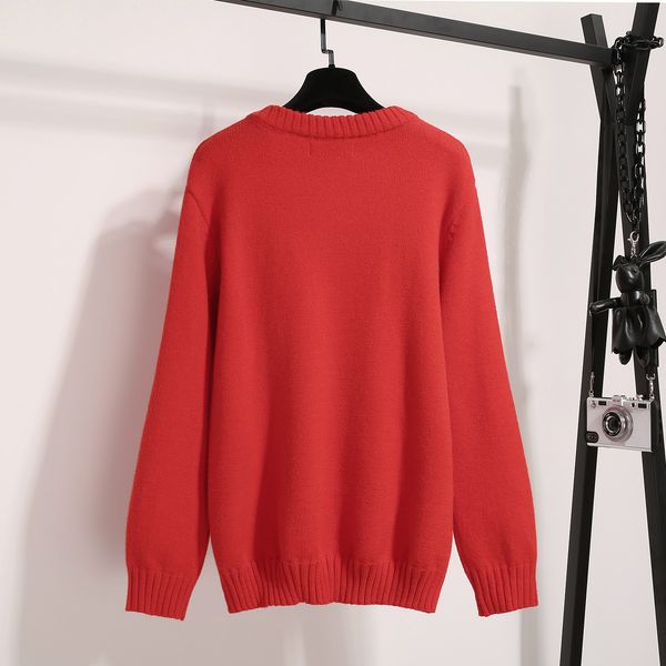 

red low-cut clothing sleeve women's sweater sleeves elegant outerwera sueter mujer 48jv, White;black