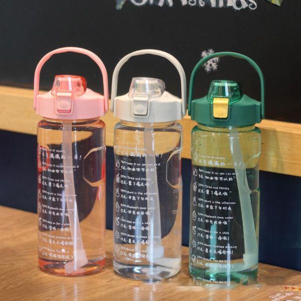 

water bottle 1500ml sports with straw portable bpa fitness cup outdoor camping supplies cycling jug kitchen tools