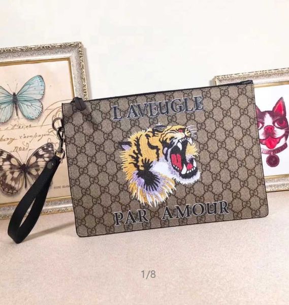 

purse brand designer luxury 473904 phone fashion trend new clutch cases bag men's wallets chain holders wallet pouches key card clutche, Red;black