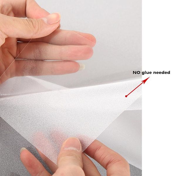 

45/30cm window privacy film anti-uv matte frosted glass opaque waterproof recyclable static cling sticker kitchen decor