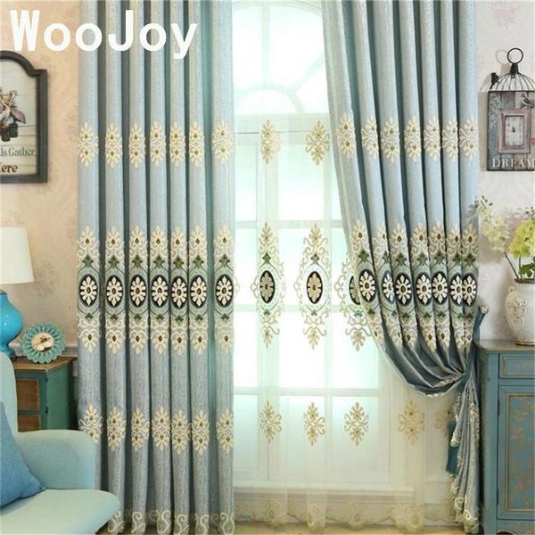 

curtain & drapes c1008 chenille embroidery blackout window curtains for living room panels bed