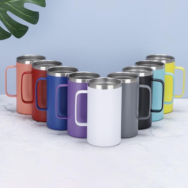 

water bottles 304 stainless steel creative handle cup with lid coffee home office mug double vacuum insulated