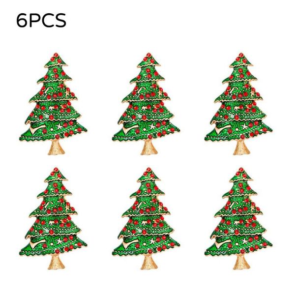 

napkin rings 6pcs buckles shining rhinestone wedding party dining table decor christmas green tree