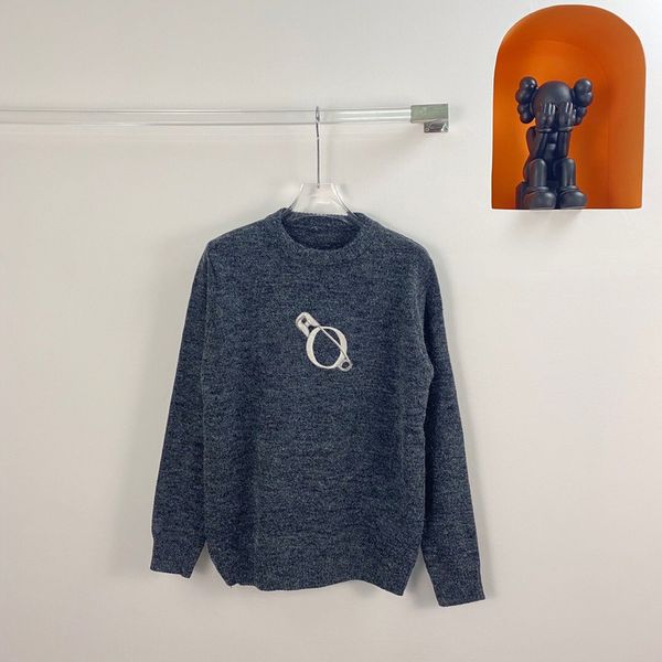 

20fw autumn winter europe france paris pin embroidery sweater fashion casual men women woolen sweater streetwear, White;black