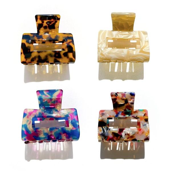 

hair accessories fashion women acetate crab clamps charm solid color leopard lady small size clips headdress styling tool