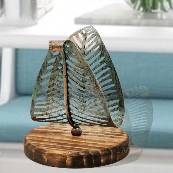 

tissue boxes & napkins vintage leaf table holder napkin rack stand metal art craft home decoration el restaurant deskcafe ornaments gift
