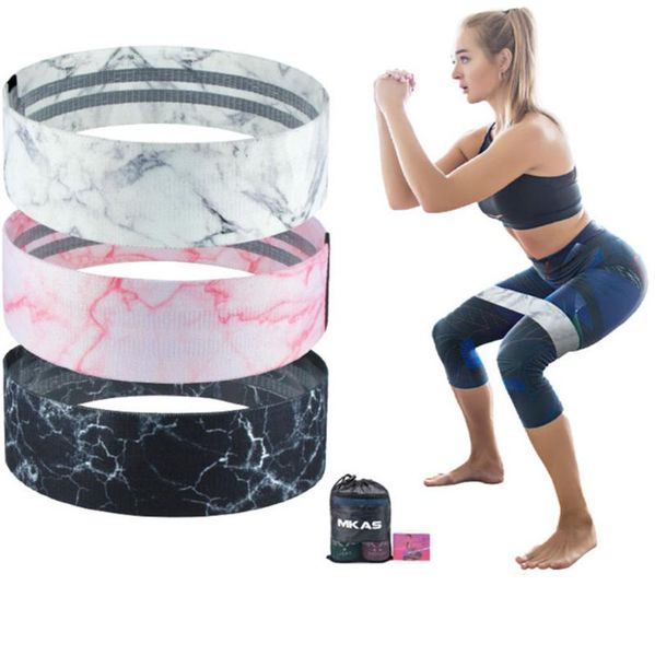 

resistance bands fabric booty white/pink/black marble printing hip circle exercise cotton thigh busquat fitness loops