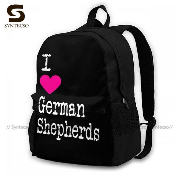 

puppies german shepherd backpacks soft nice polyester backpack cycling girl bags