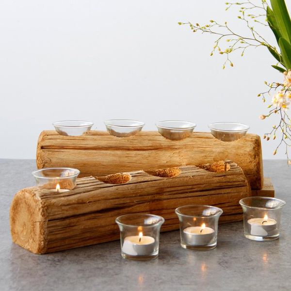 

candle holders creative four-hole wooden holder european pastoral style warm deskdecoration christmas ca