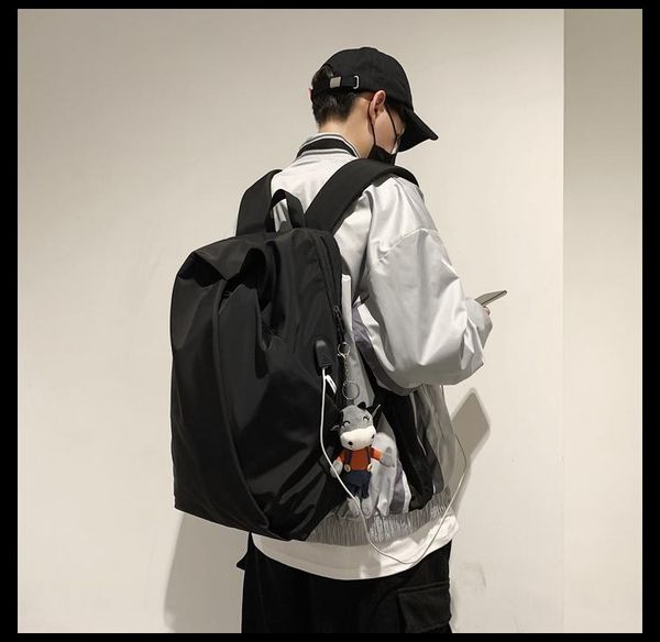 

bb196 male korean style simple fashion trend female high school student college student school bag men's backpack