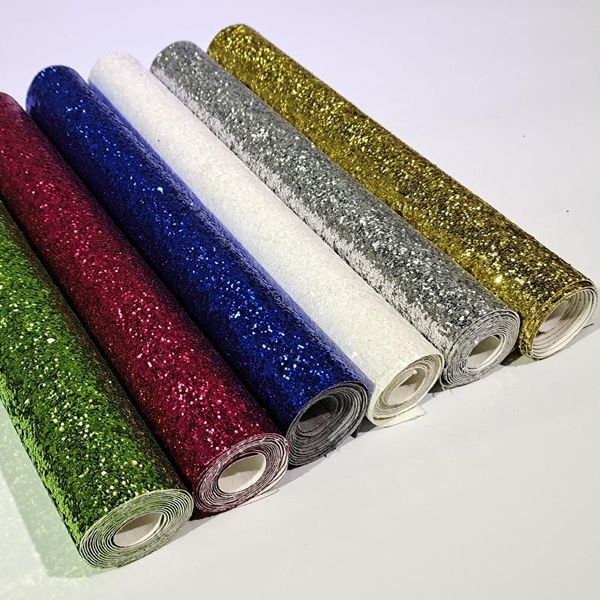 

1.38m width * 10m chunk glitter fabric for diy crate wallpaper s3002