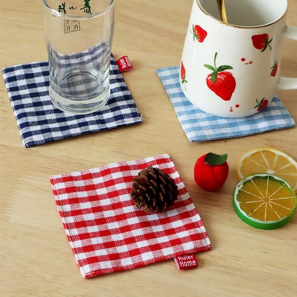

mats & pads cloth lattice double-layer fabric anti-scald dining table mat