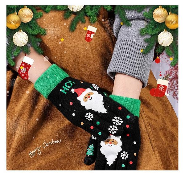 

glove women winter touch screen gloves christmas present warm luva hiver femme guantes winter hiver invierno guant jlllbg, Black