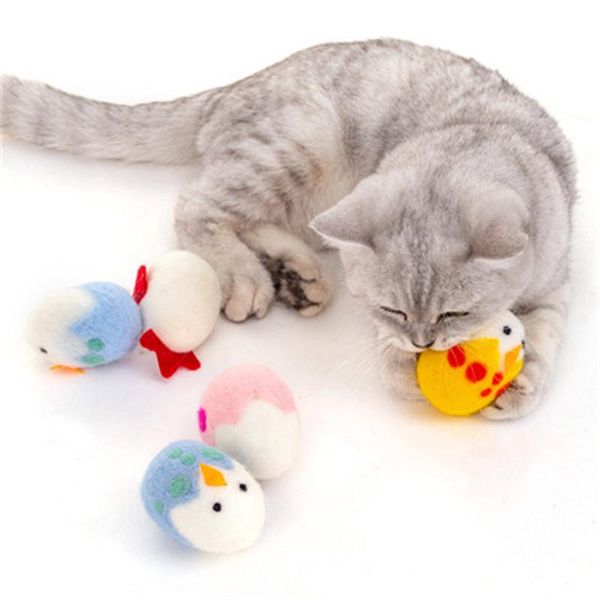 

cat toys pet ball handmade wool comfortable texture set play toy interactive accessories