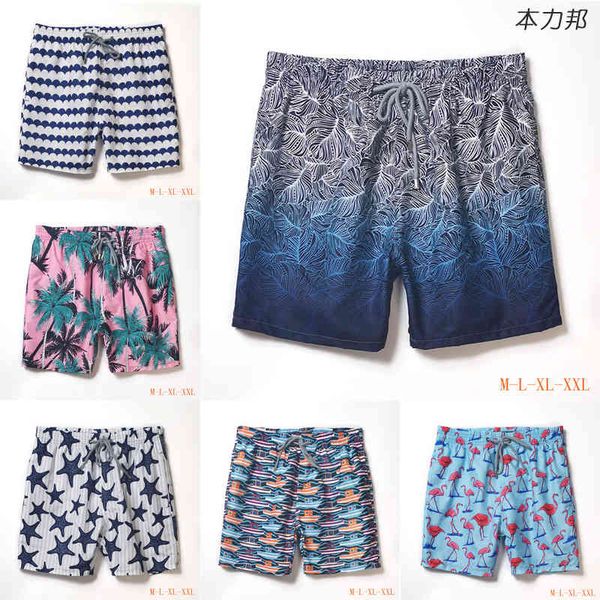

fashionable beach shorts men's summer beach surfing island holiday casual quick drying water loose breathable floral pants, White;black