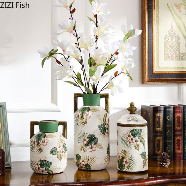 

vases american ceramics vase flower pattern rustic home decor deskfloral arrangement flowers antique decorative ornaments