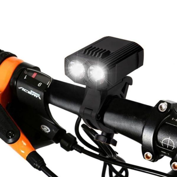 

bike lights 1200ma usb rechargeable headlights bicycle mtb front headlight lamp safety night warning tools