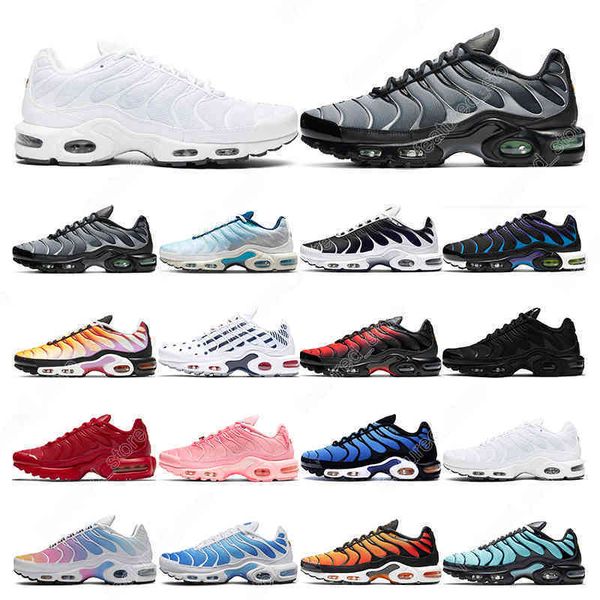 

36-45 tn plus running shoes mens white black gold hyper blue pink true green orange women breathable sneakers trainer sports
