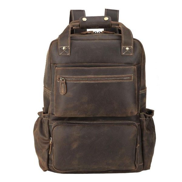 

backpack luufan 2021 fashion lapmen leather backpacks for teenager large travel casual daypacks