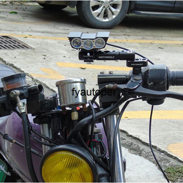 Motorrad-Scheinwerfer, 12 V, 20 W, 6000 K, weiß, superhelle LED-Zusatzscheinwerfer, Autocycle-Spot-Kopflampe, Motorrad-Kopf-Auto