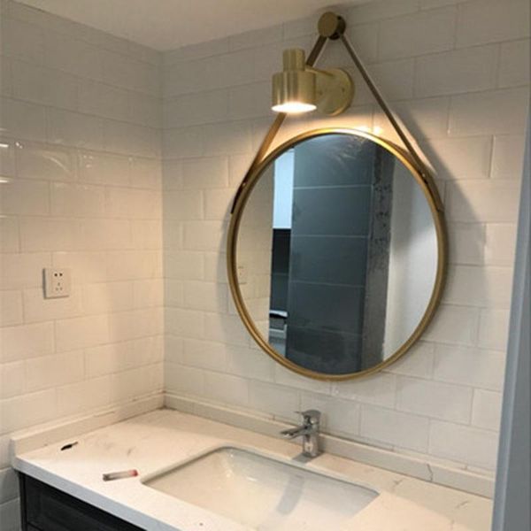 

mirrors scandinavian fashion beauty simple bathroom toilet decoration chinese nordic round wall hanging wash table dressing mirror