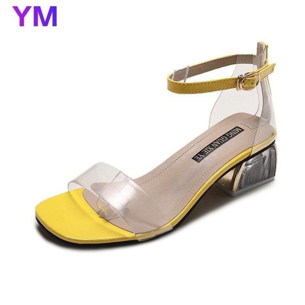 

pvc ankle strap summer women shoes pumps dress shoes high heels wedding tenis feminino with peep toe sandals casual, Black