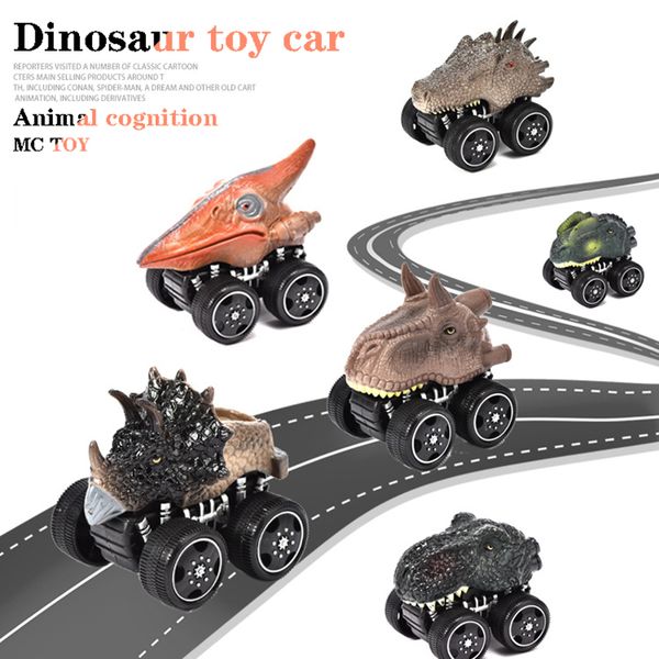 

Baby Dinosaur Car Toys Kids Pull Back Dinosaur Model Cars Toys Tyrannosaurus Tatankacephalus Triceratops Pterosauria Cars Gifts