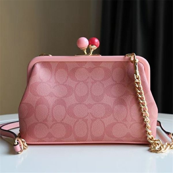 

women luxurys designers bags 2021 printing kiss lock leather button cosm crossbody bag zhouzhoubao123 designer handbags purse wallet handbag
