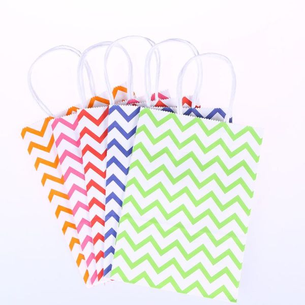 

20pcs 21*15*8cm colorful environment friendly kraft paper gift bag with handle for wedding birthday party shop store gift packag