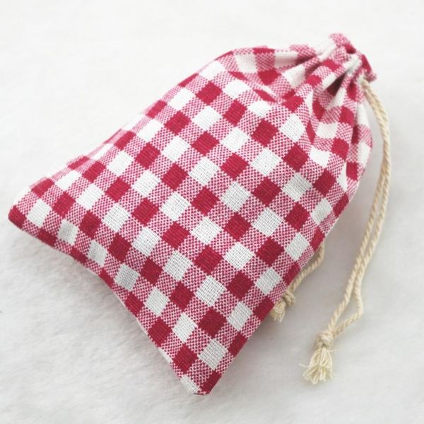 

gift wrap 10x14cm red corss vintage cotton burlap jute favour candy bags wedding party pouches
