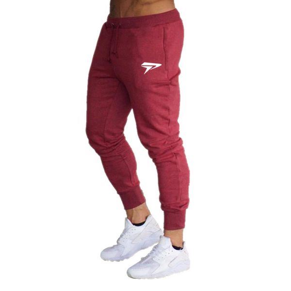 

men's pants jogger brand slacks sports printed gym fitness exercise, Black