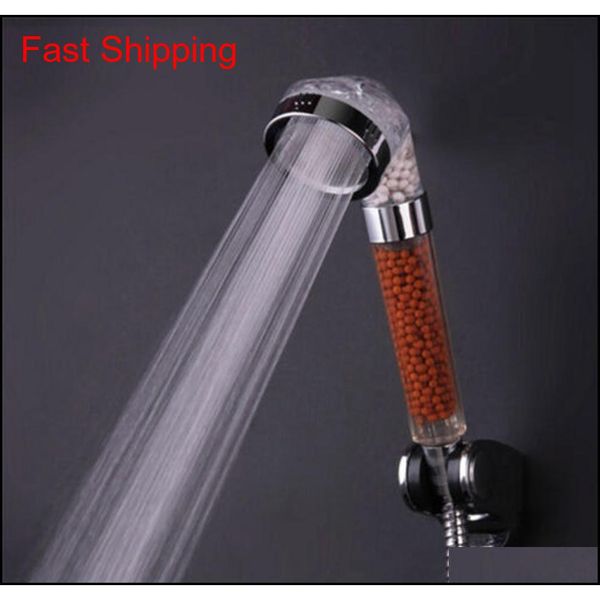

new stainless steel shower head high pressure boosting water saving healthy negative ion filter balls beads bathr qylhym bdenet