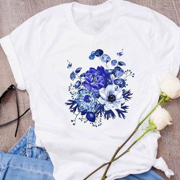 

women graphic ladies korean clothes printing floral flower clothes lady tees print clothing female t shirt womens t-shirt, White