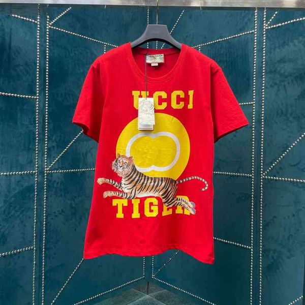 

spring and summer new of the printed short sleeve round neck loose casual men's women's t-shirts trend, White;black