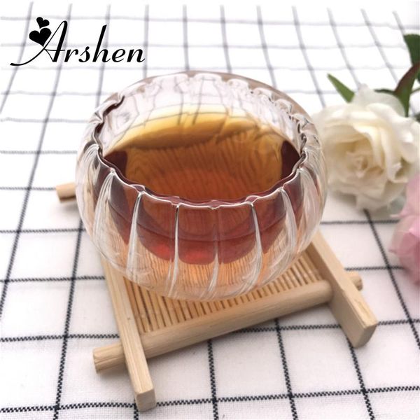 

cups & saucers arshen technology 50ml double wall cup pumpkin mini tea drink scented coffee insulated glassware healthy gift