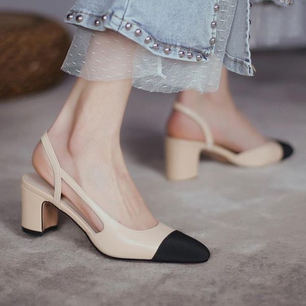 

dress shoes small size 32 33 women designer oversized woman high heels natural genuine leather slingback beige nude pumps, Black