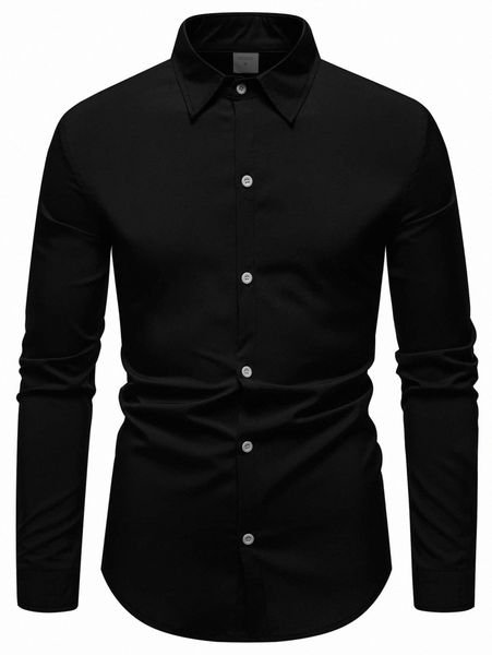 

men solid collared button up shirt u8p0#, White;black