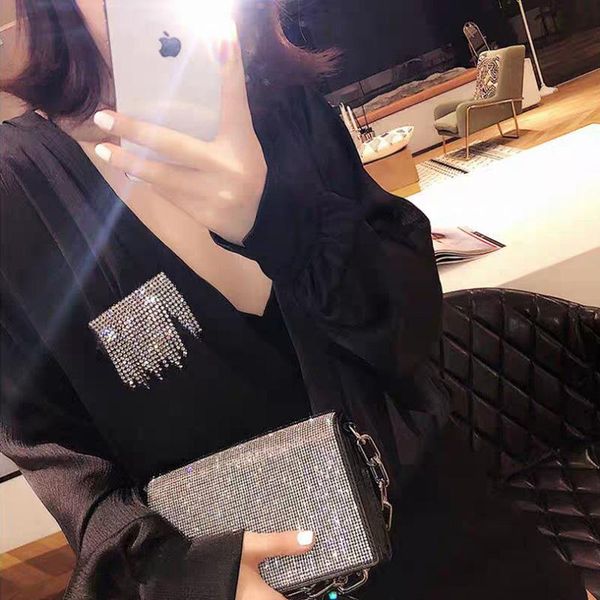 

hair clips & barrettes short tassel hairpin full rhinestone inlaid innovative fashion lightweight durable design accessories for girls ea, Golden;silver