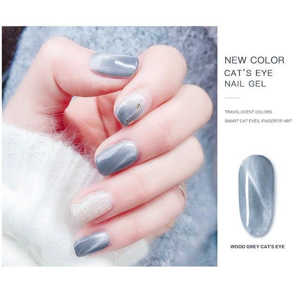 

nail polish cat eye gel color glass bottle bright glitter varnish soak off uv led hybrid art