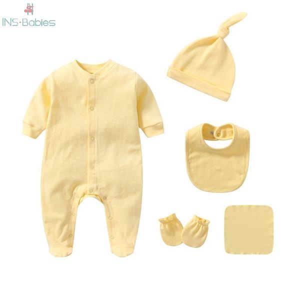 

newborn baby girls clothes pure cotton romper for boys and girls baby boys clothes spring newborn twins infants combination 210226, Blue