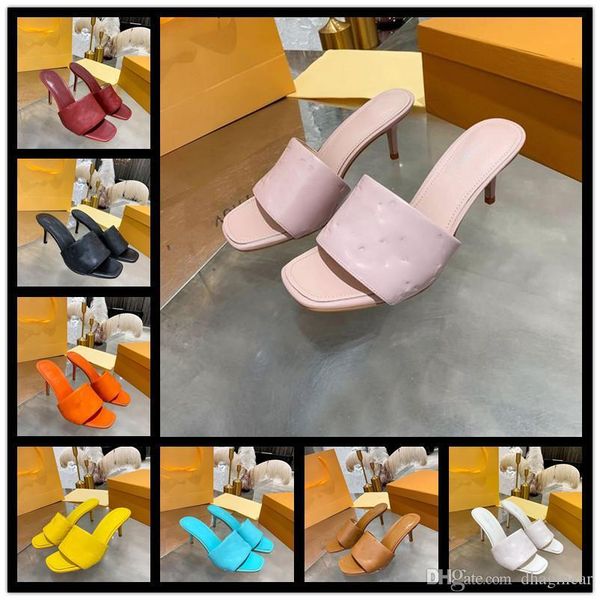

a2 european style shoes imported leather female sandalsdesigner has tag female slippers women's fashion high heels, Black