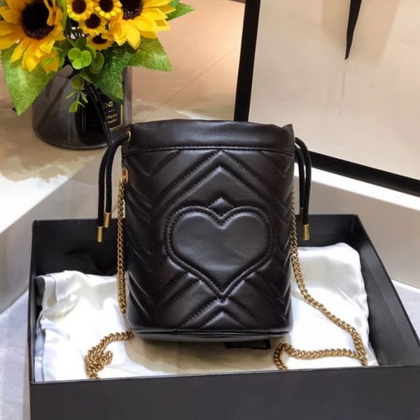 

luxury women handbag real leather fashion female messenger heart-shaped suture bag chains shoulder bags marmont bag