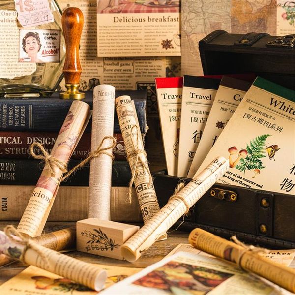 

gift wrap planner handbook diary loose-leaf notepad scrapbooking decorative sticker memo pads retro periodical series