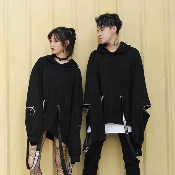 

oversize loose hiphop popular brand japan long-sved pullover hoody men and women couple's rock large size autumn hoodie, Black