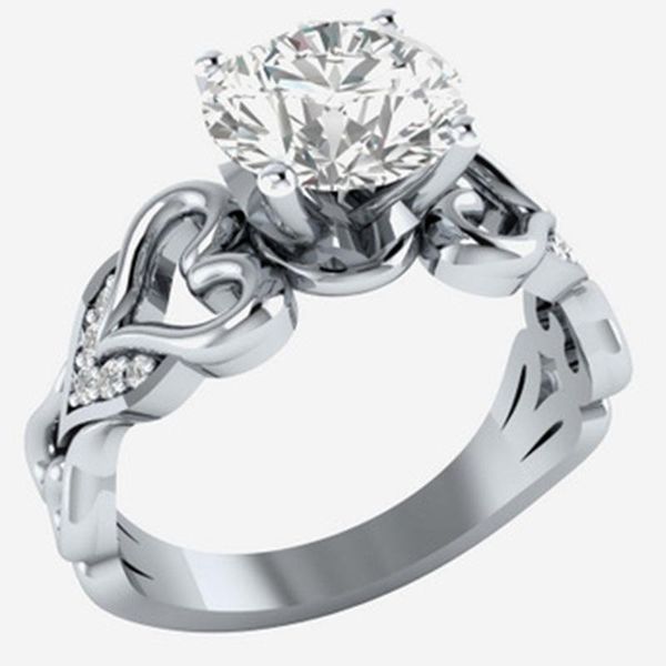 

wedding rings milangirl trendy hollow design on both sides jewelry accessories lover classic romantic sets for women, Slivery;golden